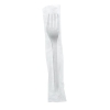 6.5in compostable CPLA fork, individual wrap