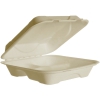 Nourish 7" Clamshell 3-Compartment, Natural Molded Fiber