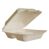 Nourish 8in-3 Compartment Clamshell, Natural Molded Fiber