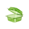 Veridian™ Compostable PLA Clamshells - 6in x 6in x 3in green