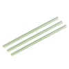 8.25" Unwrapped Straw, 7mm, Translucent with Green Stripe, PLA