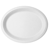 9 x 12in white molded fiber oval platter